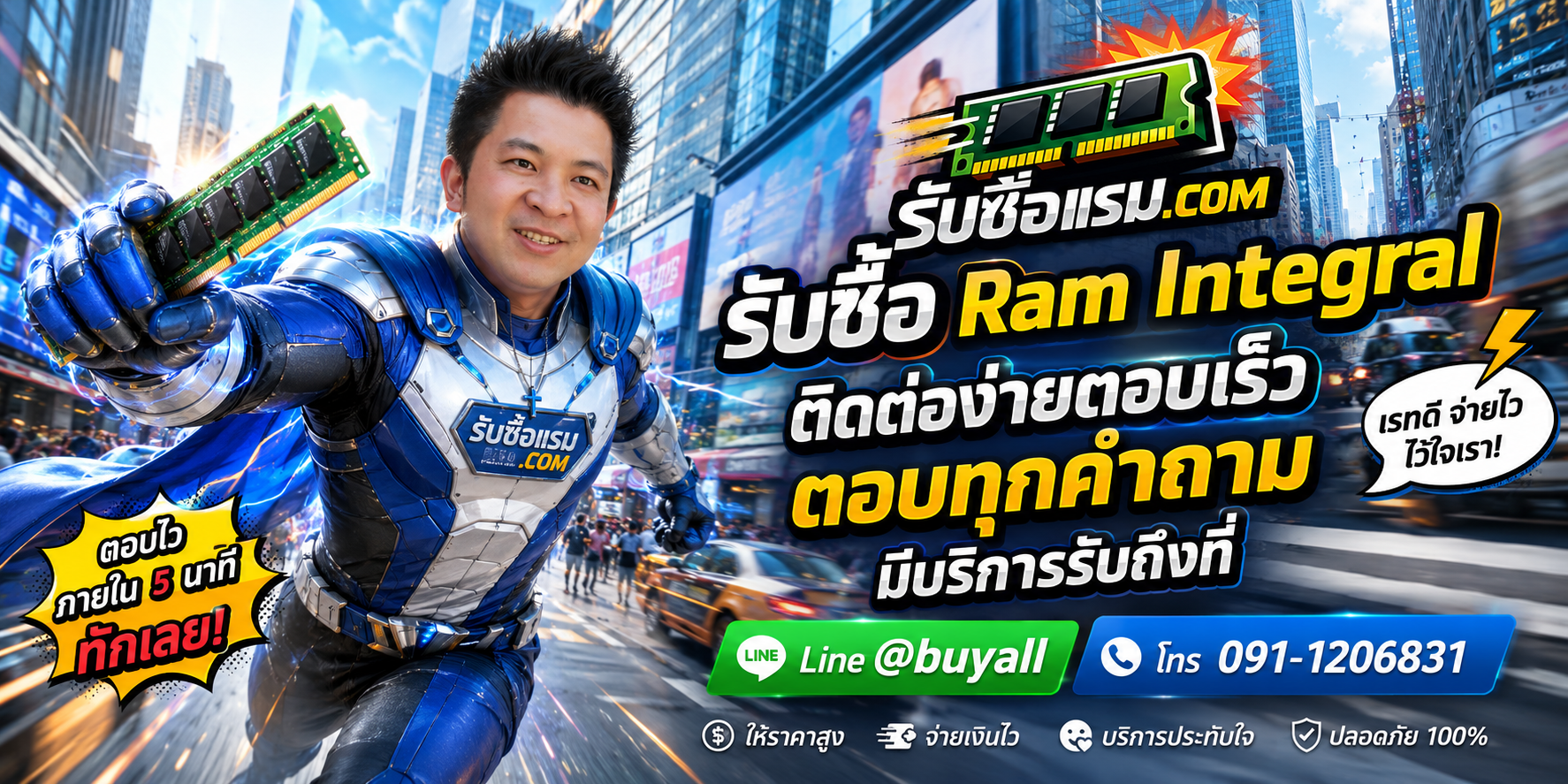 ขั้นตอนติดต่อรับซื้อ Ram Integral ผ่าน LINE @buyall